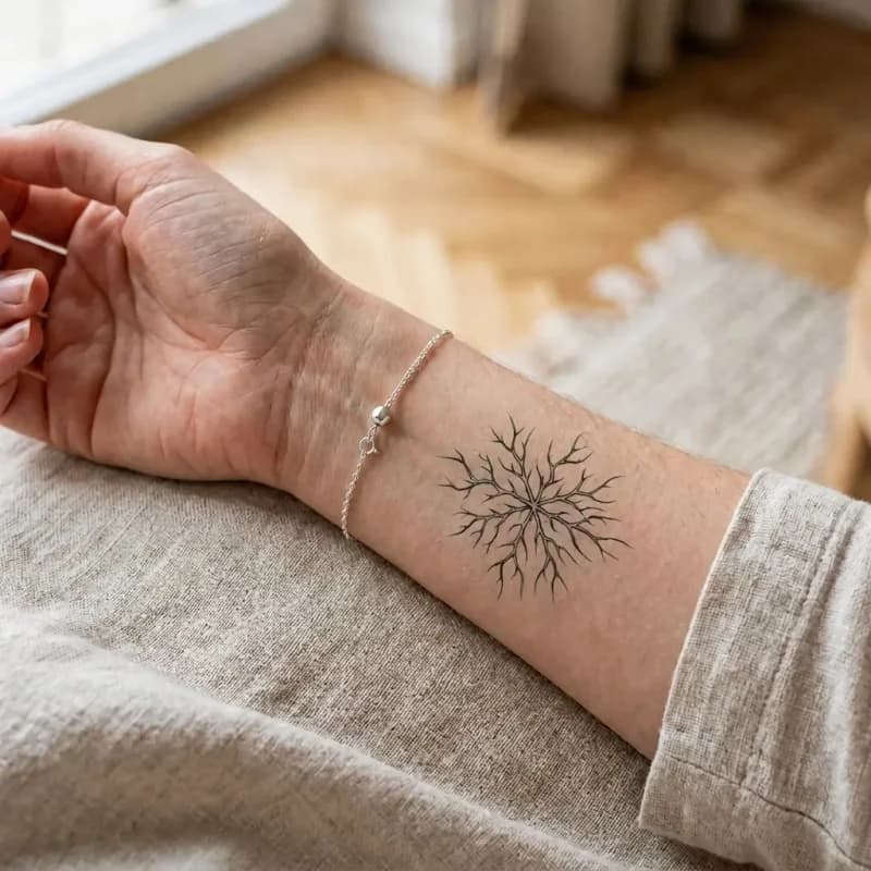 Un tatouage dans le style Cybersigilisme