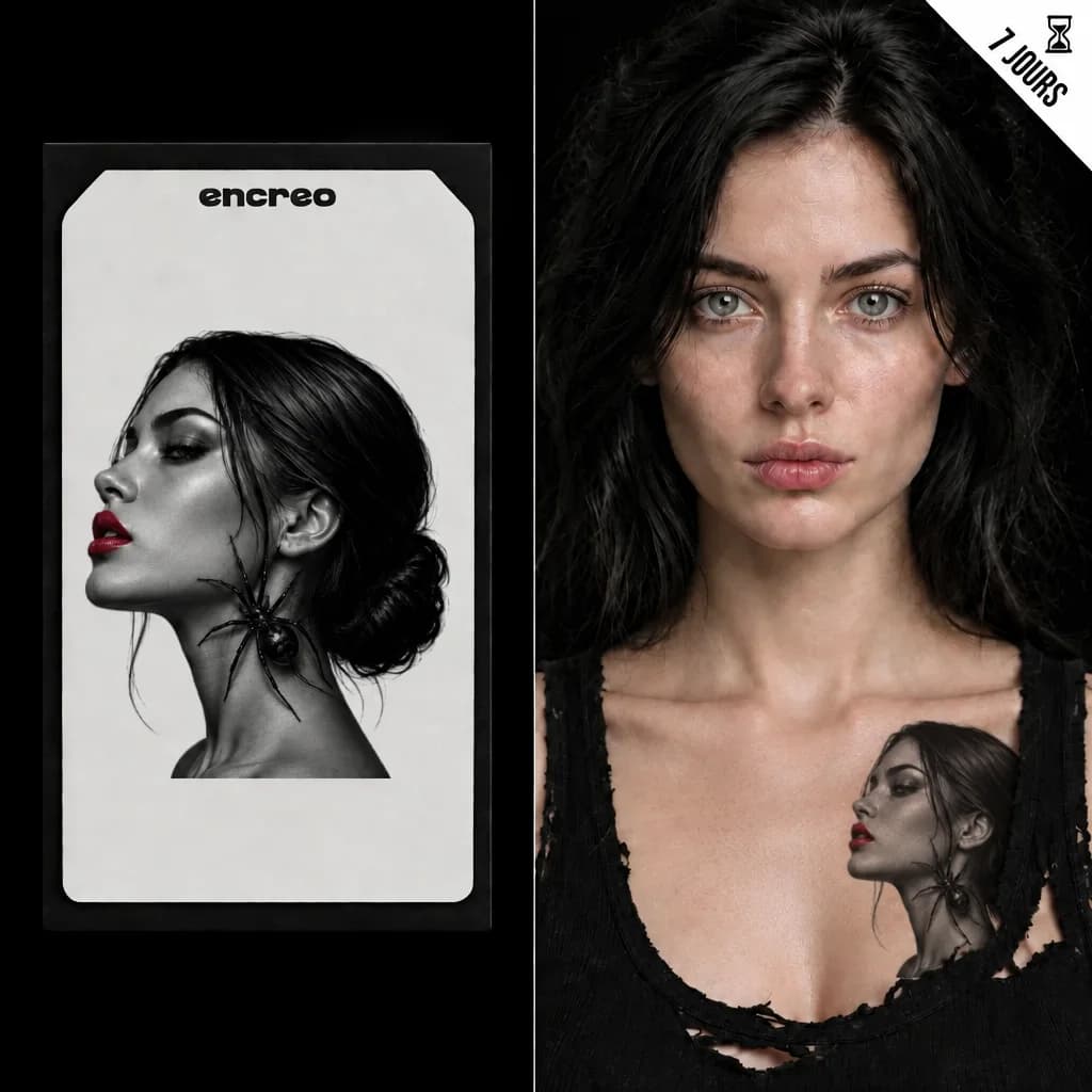 FEMME ARAIGNÉE - TATOUAGE TEMPORAIRE — visuel 1