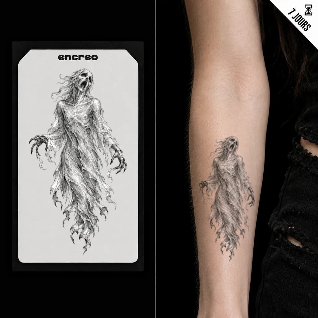 FANTÔME DÉCHIQUETÉ - TATOUAGE TEMPORAIRE