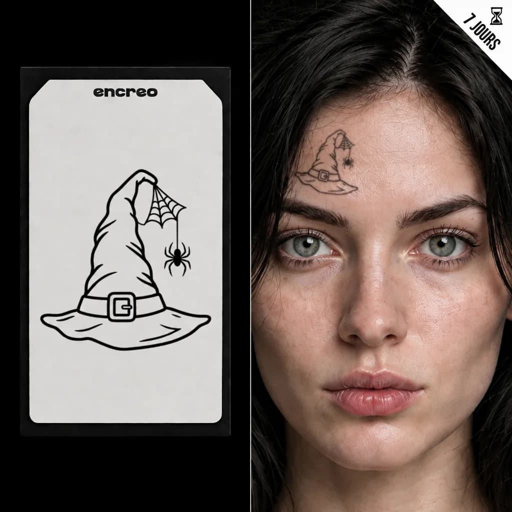 CHAPEAU DE SORCIÈRE - TATOUAGE TEMPORAIRE